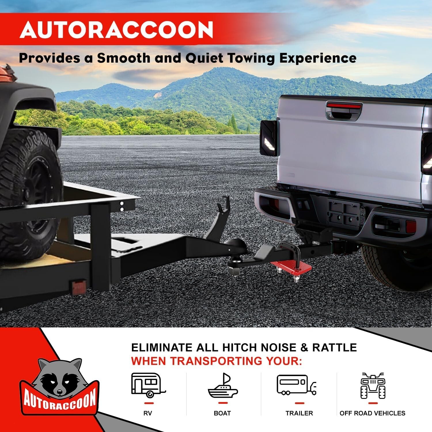 Hitch Tightener Anti-Rattle Clamp – Heavy Duty Hitch Stabilizer for 1.25″ and 2″