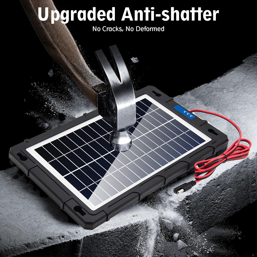 12V Solar Battery Maintainer Trickle Charger for Car Boat RV Trailer Motorcycle