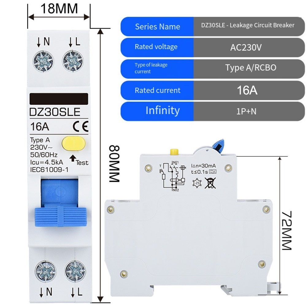18mm Width Circuit Breaker FI for Enhanced Electrical System Performance
