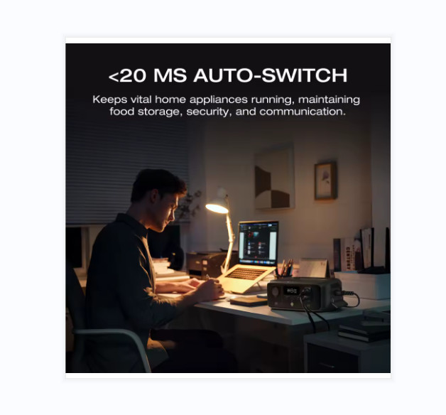 320W Portable Power Station | 1 Hour Fast Charge | GaN Tech | Solar & AC Input