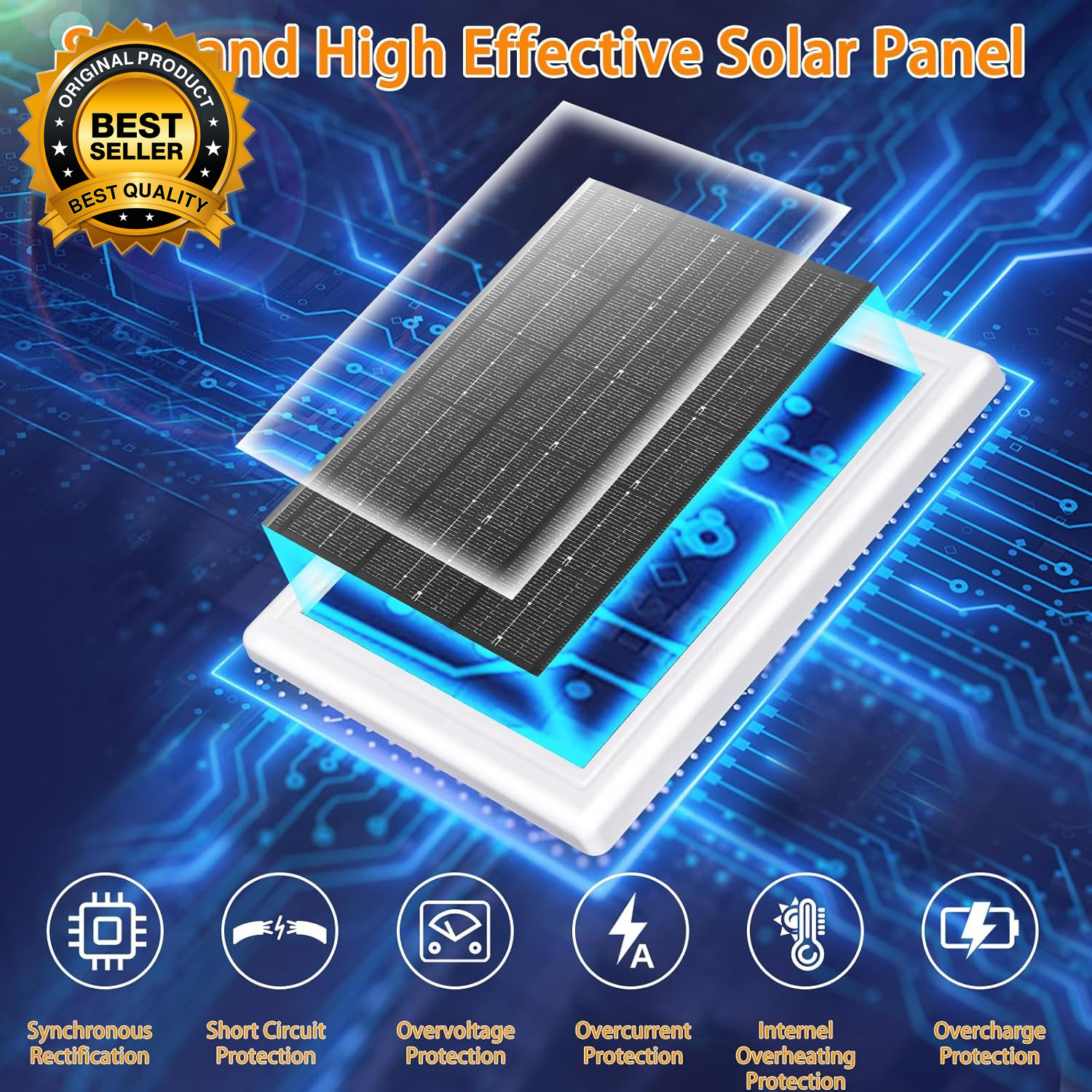 Ring Solar Charger 5W 12VAC Compatible with Ring Video Doorbell 3/3+/4 Battery