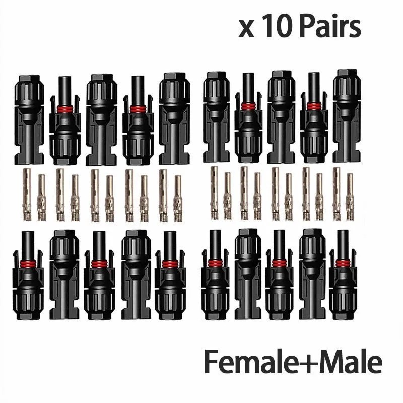 10 Pairs Solar Panel Connector Male Female IP67 1000V DC with Spanner Kit