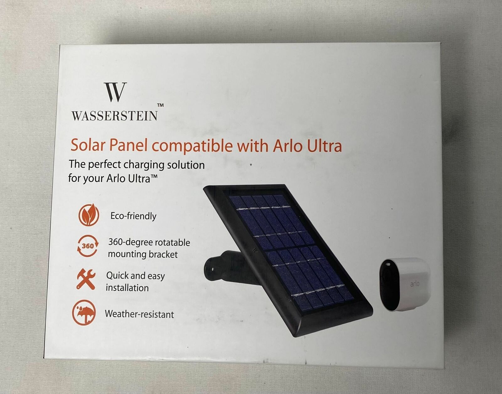 Solar Panel Compatible With Arlo Ultra/Ultra 2, Pro 3/Pro 4 And Arlo Floodlight