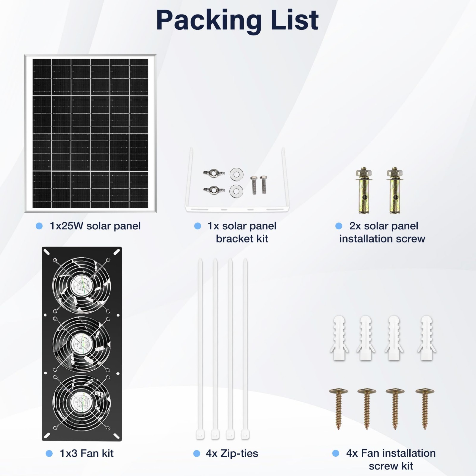 Solar Powered 3 Fan Kit – Waterproof Outdoor Fans for Chicken Coop, Greenhouse &