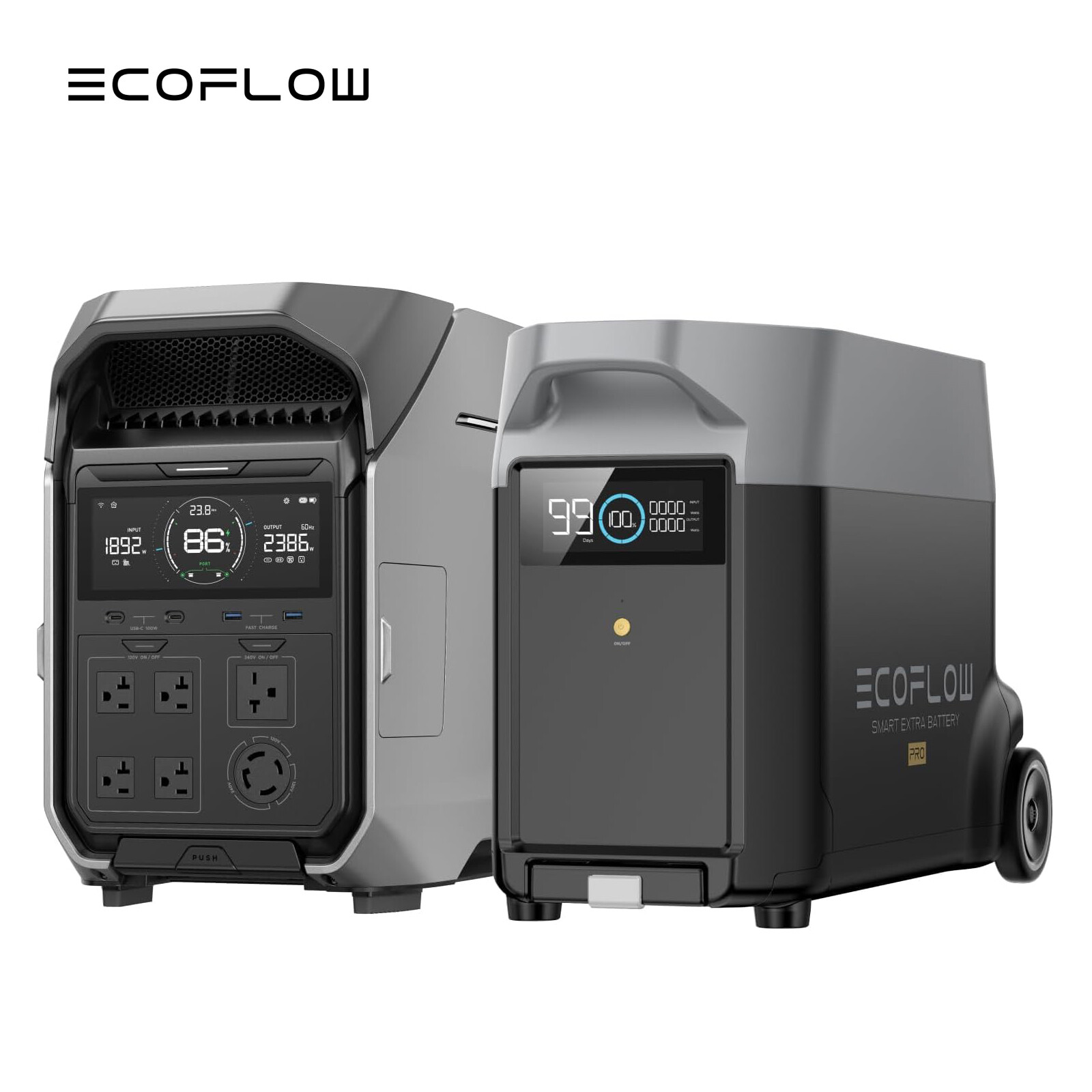 EcoFlow DELTA Pro 3 7600Wh Portable Power Station with DELTA Pro Extra Battery