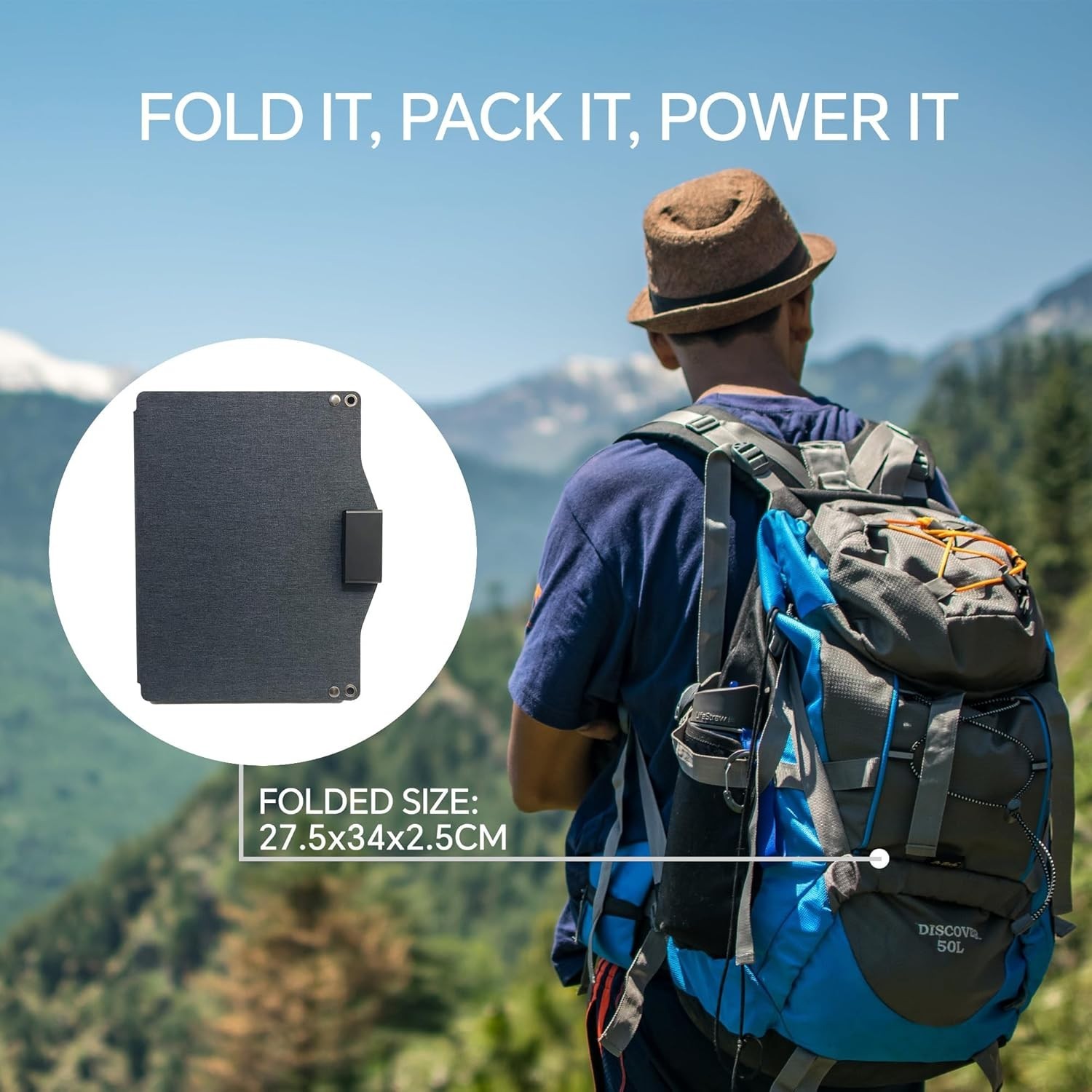 🔥New NECESPOW 60W Portable Solar Panel Charger with USB-A, USB-C, DC5521 Ports