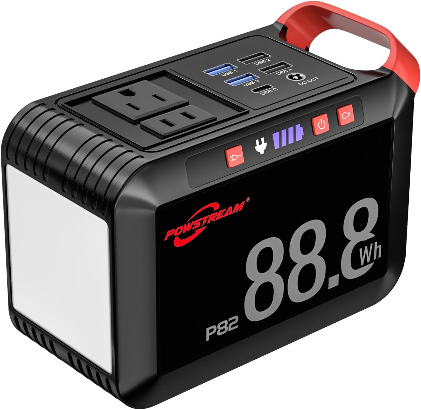 Portable Power Station 88.8Wh Power Bank 80W Camping Solar Generator with 120W P