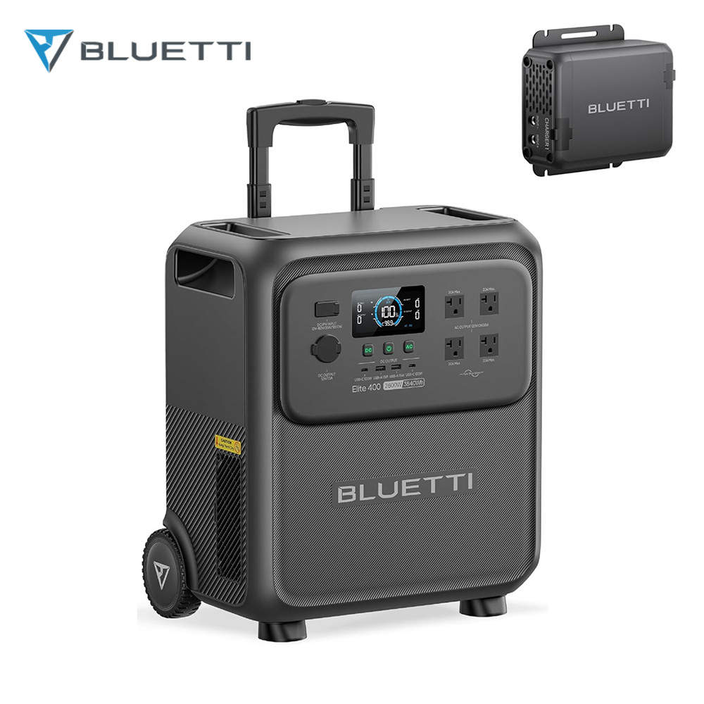 BLUETTI Elite 400 Portable Power Station+Charger 1 560W DC-DC Alternator Charger