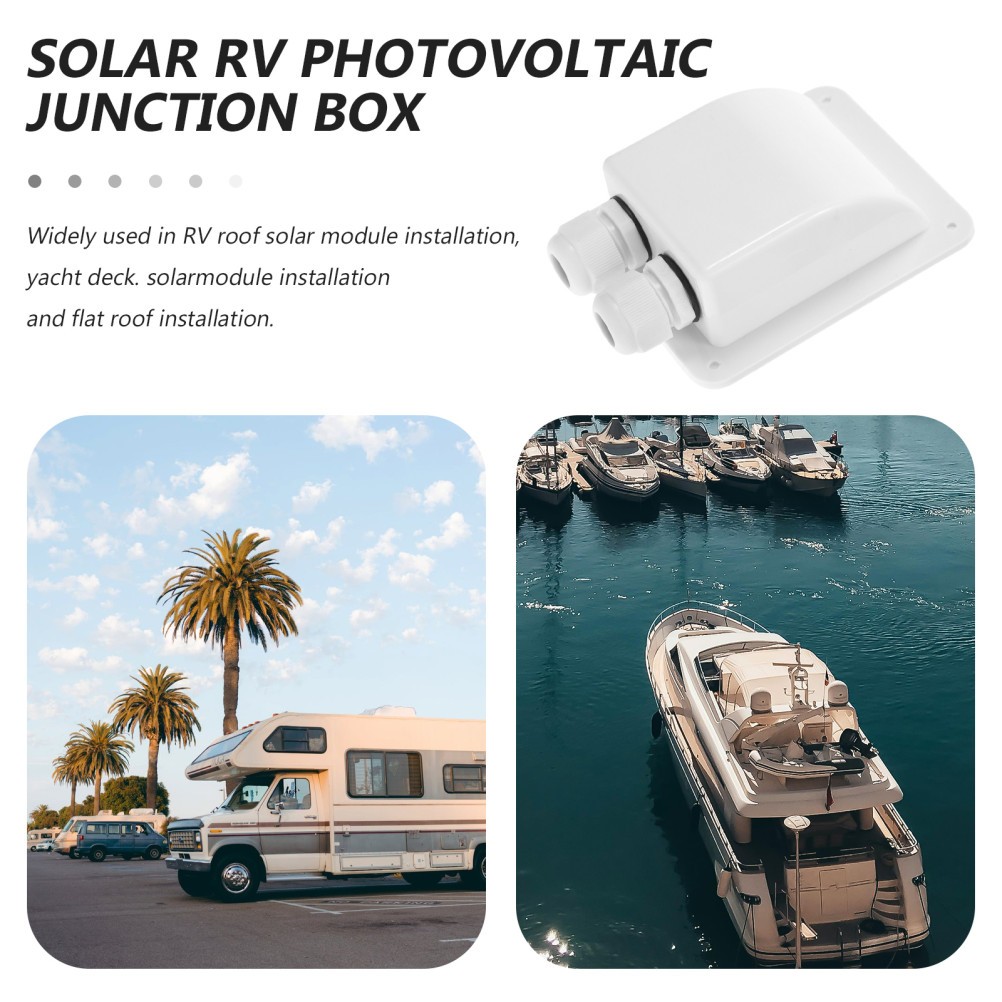 Solar Panel Cable Entry Glands White Impact Resistant Easy Install Rv Accessory