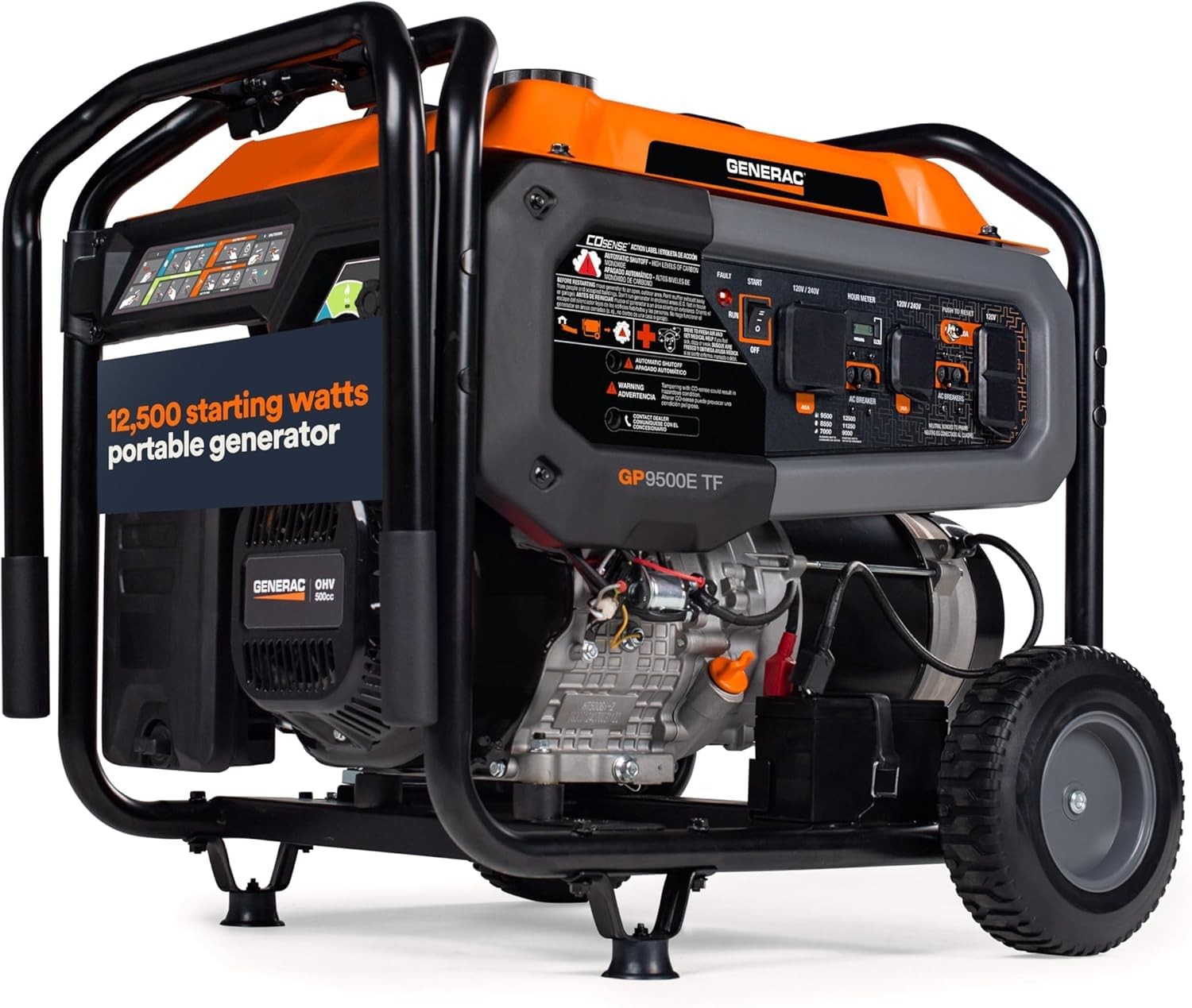 Generac 12,500 Starting Watt TriFuel Portable Generator, Electric Start, Gas …