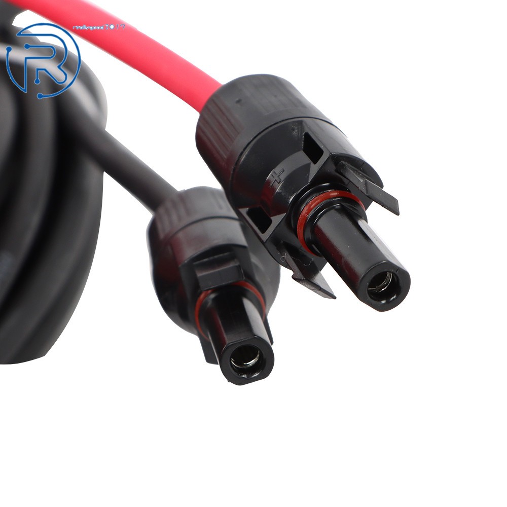 12AWG 20M 4mm² Black+Red Solar Panel Extension Cable Wire+Connector New