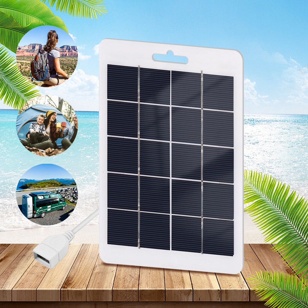 10W 5V Portable Mono Solar Panel Kit For Hiking Phone Charger Battery USB Port