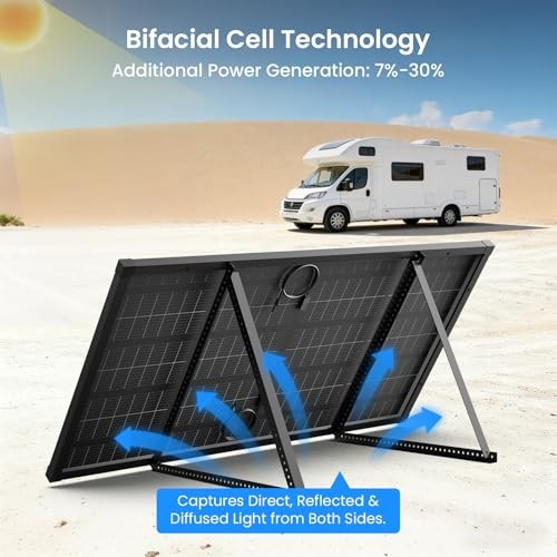 Solar Panel, 120 Watt N-Type 16BB Bifacial Solar Panel, Over 25% High 120W