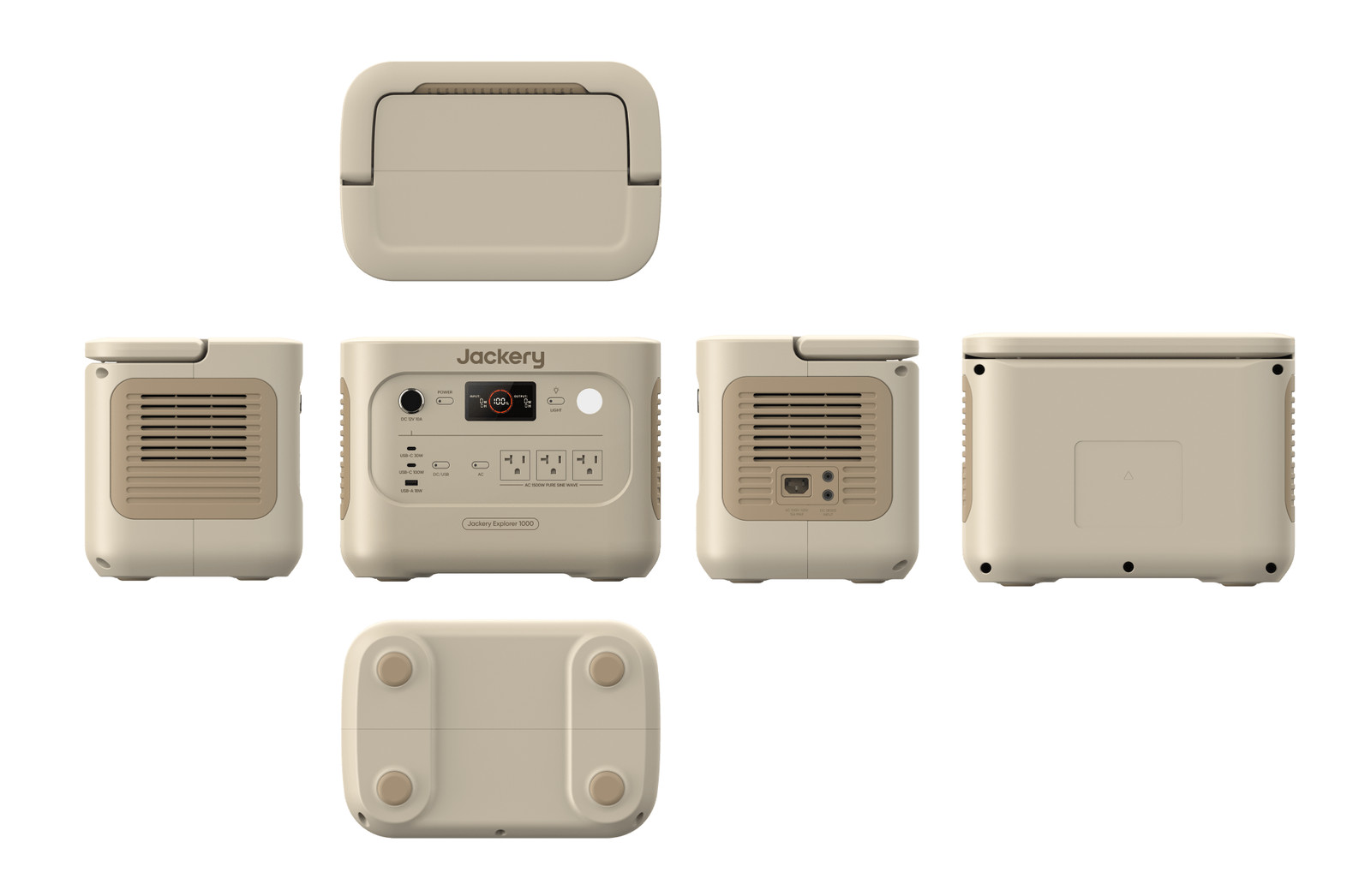 Jackery Explorer 1000v2 Portable Power Station 1070Wh Dune White