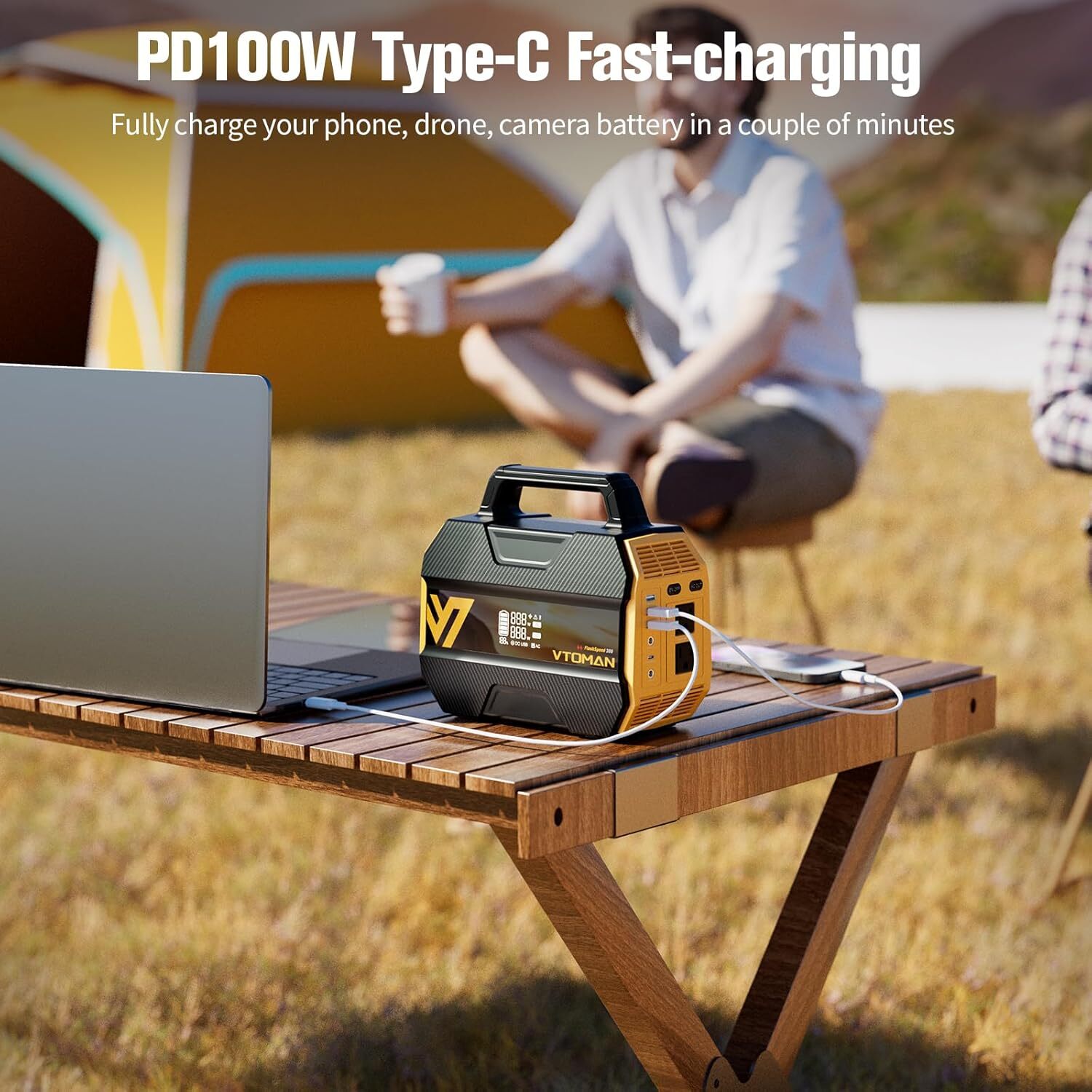 VTOMAN FlashSpeed 300 Portable Power Station 300W 230Wh Solar Generator LiFePO4