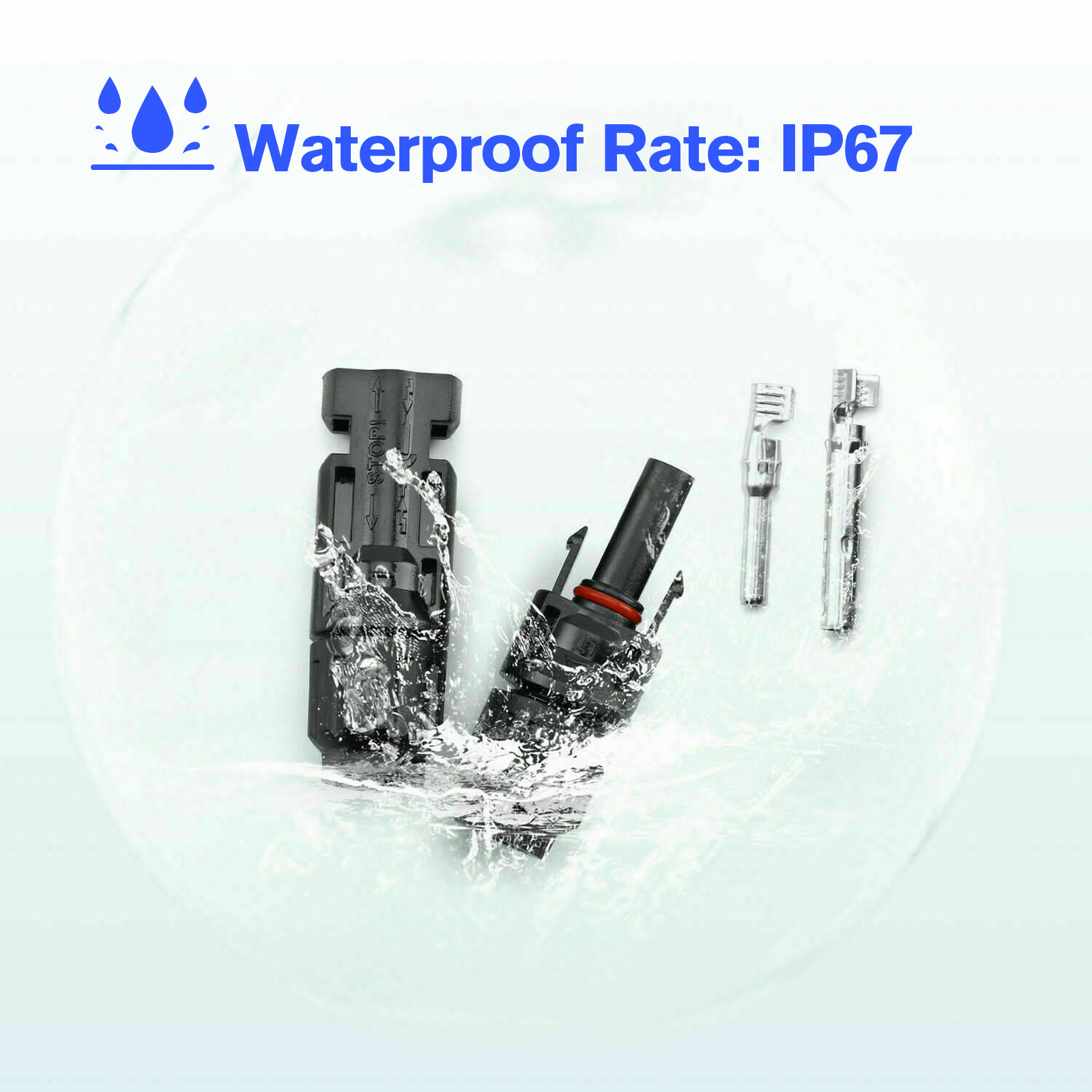 Solar Panel Cable Connector Set Waterproof Male Female M/F Wire 10-14AWG US