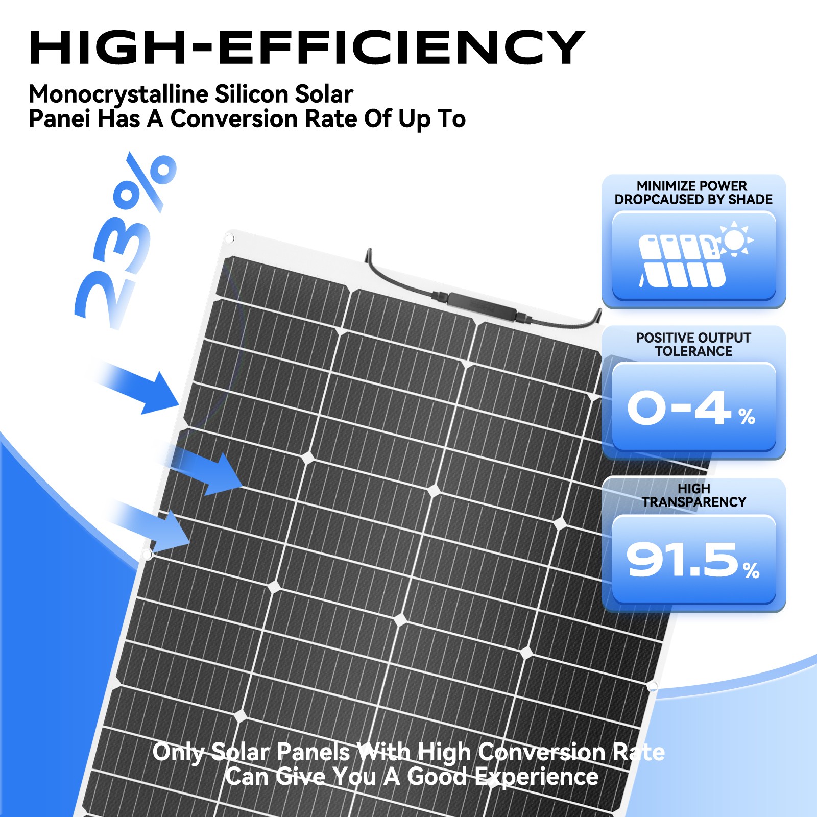 300W Flexible Solar Panel Portable PV RV Rooftop Cabin Boat Home Camping 150W*2