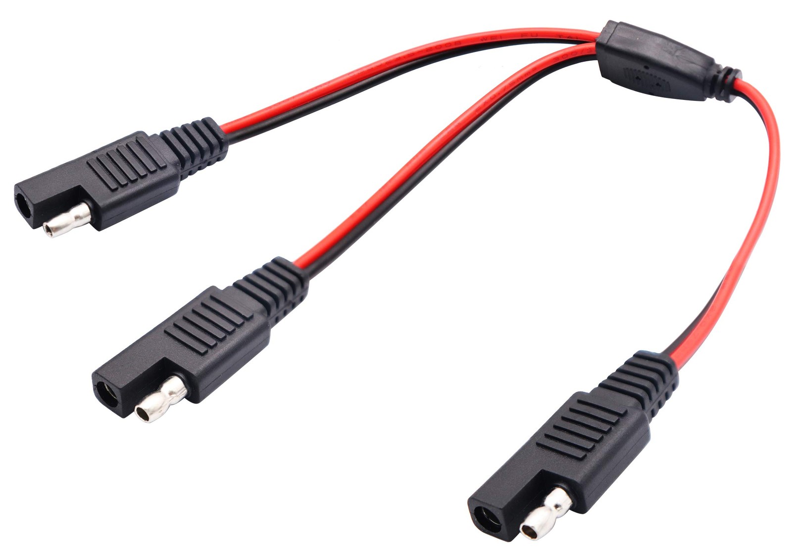 30Cm SAE Y Splitter Adapter Cable – 1 to 2 DC Power Automotive Extension Cable w