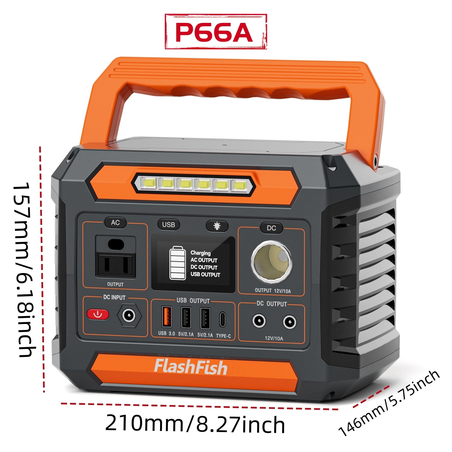 Flashfish P66A Portable Power Station 200W 144.3Wh 110V Solar Generator US Stock