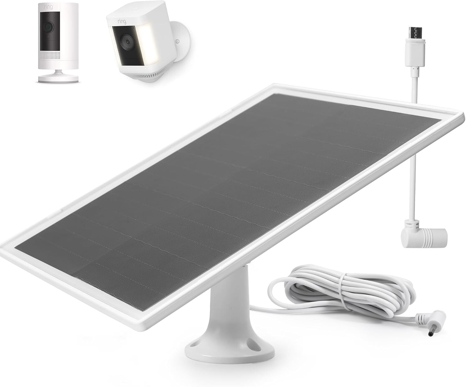 Solar Panel Charger for Ring Stick Up Cam, Cam Pro, 1Pack