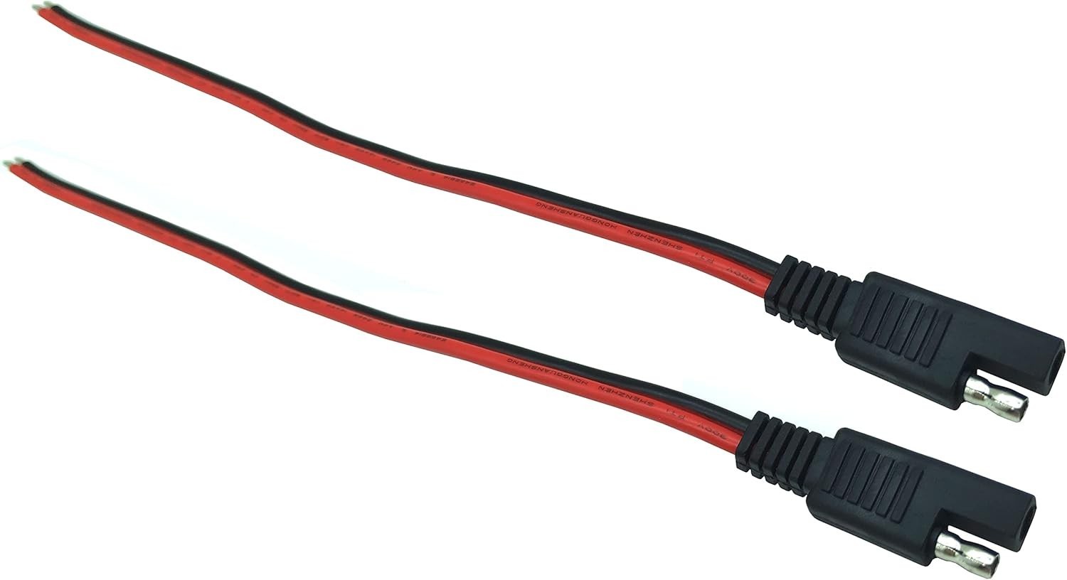 14AWG SAE Quick Disconnect Plug Extension Cable, 1Ft for Autos & Solar – 2 Pack