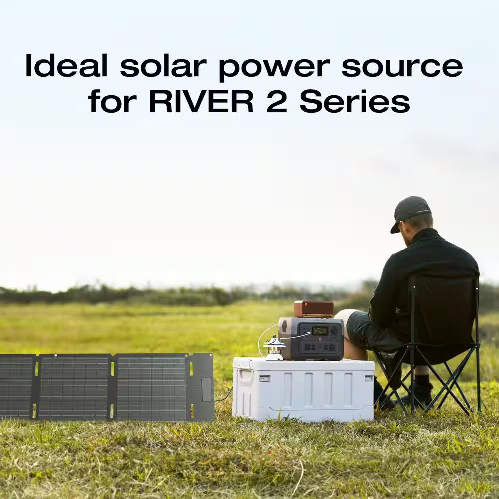 60-Watt Topcon Portable Solar Panel up to 25% Conversion Rate, IP68, Ideal Solar