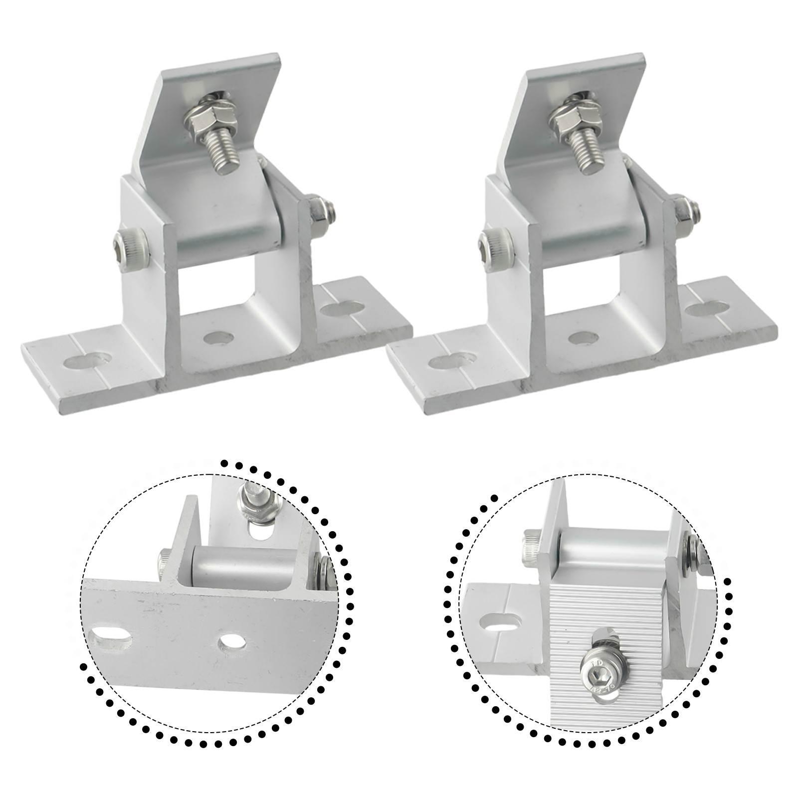 Practical Foot Mount Solar Panel Rubber Pads Tilt Angle Aluminum Alloy