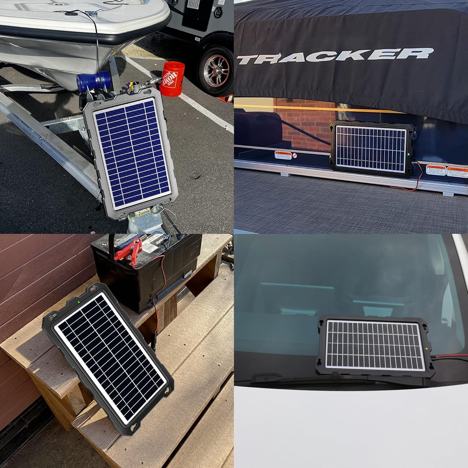 12V Solar Trickle Charger for Car Battery Solar Battery Charger 12 Volt Waterpro
