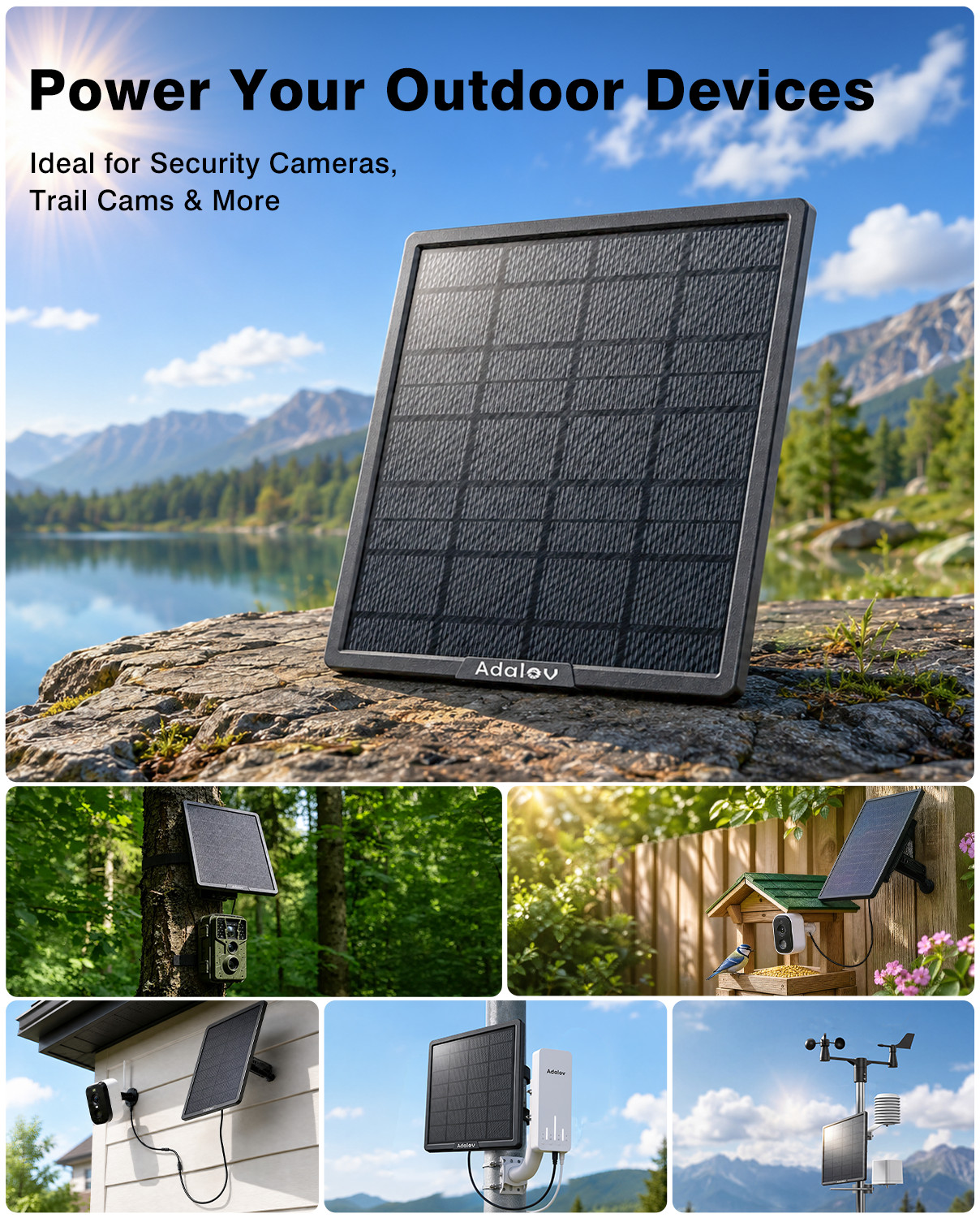 25000mAh Solar Panel with Battery 20W USB IP65 Waterproof Solar Charger fr CCTV