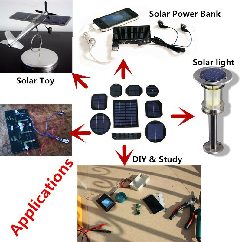 Solar Cell Round Solar Panel Diameter 32MM 0.07W DIY for Phone Light Toy Charger