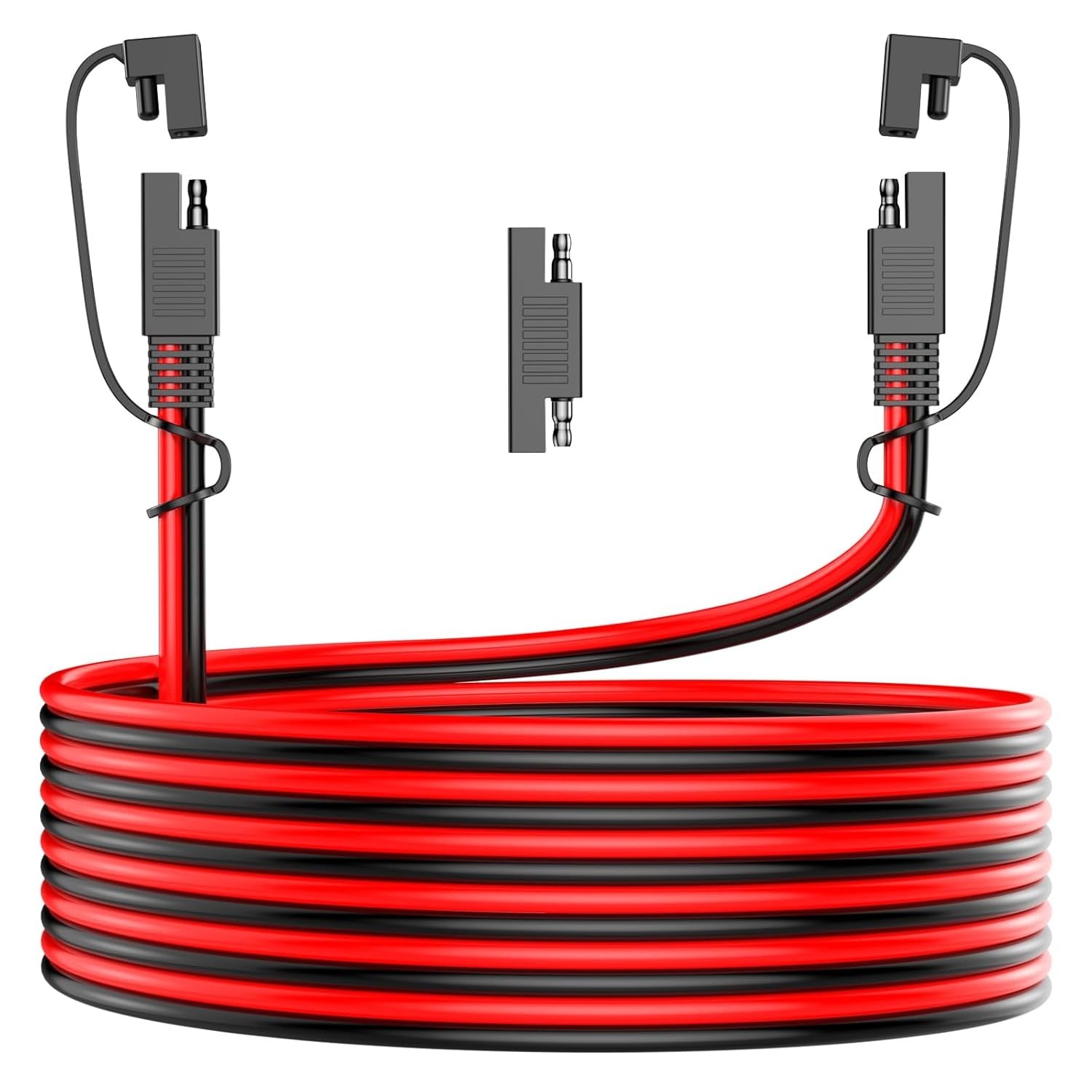 12FT 10AWG SAE Extension Cable,with SAE Polarity Reverse Adapter for Solar RV