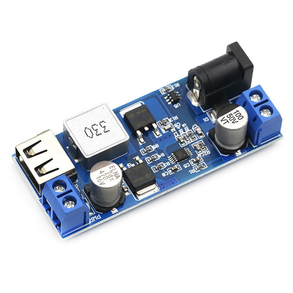 DC-DC 24V 12V to 5V 5A Step Down Supply Converter USB Charging