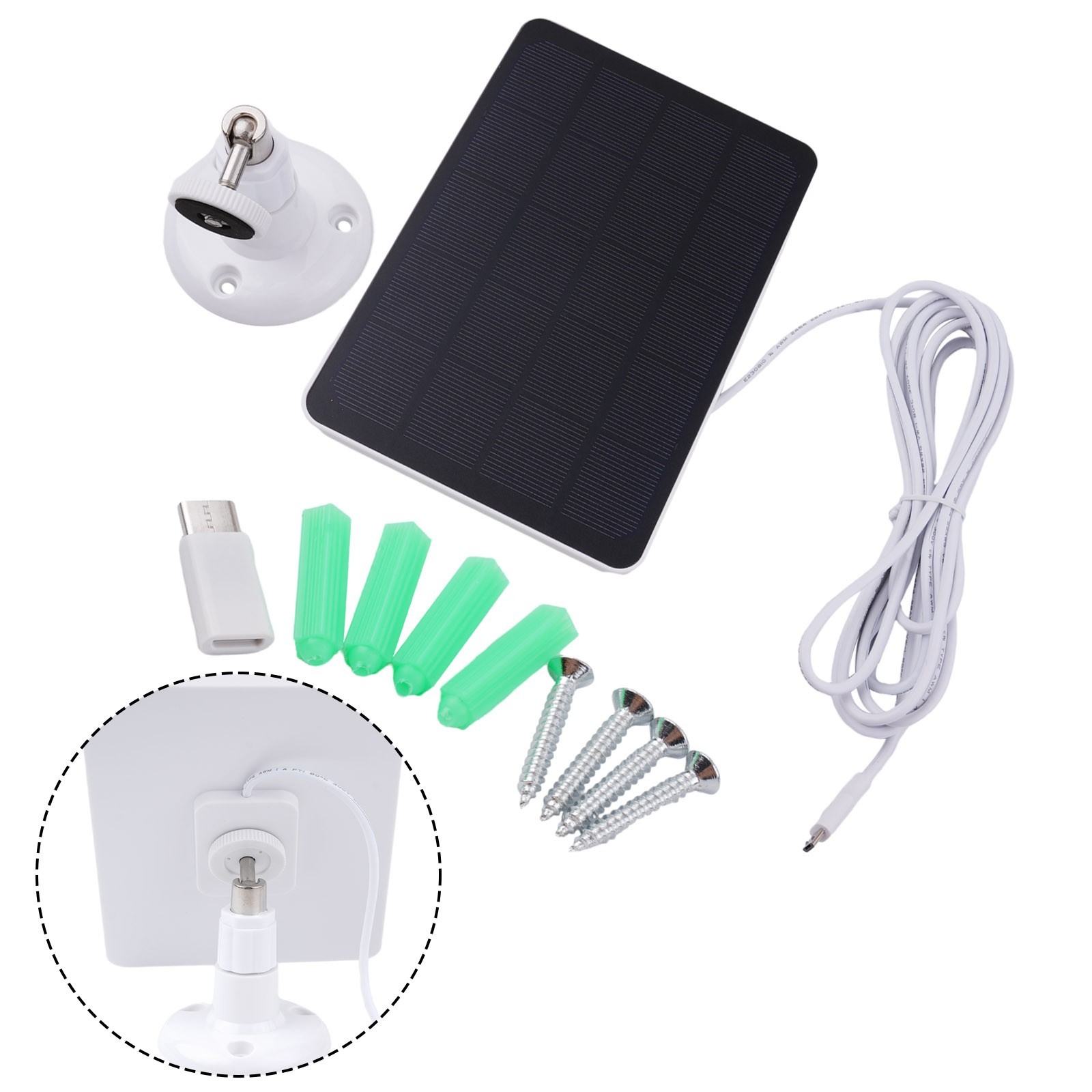 Long Lasting Solar Panel Charger for CCTV Security Cameras and More