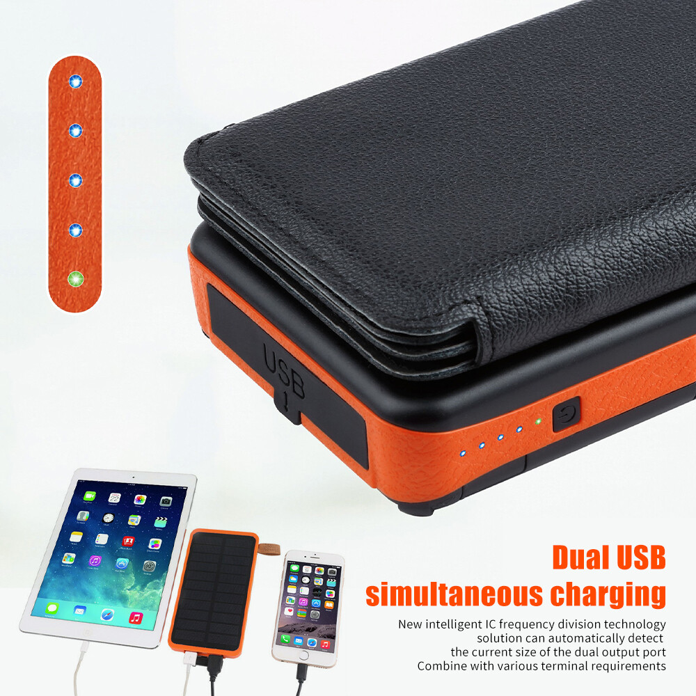 46800mAh Portable 6 Solar Panel Charger Folding Solar Power Bank For Cell Phone