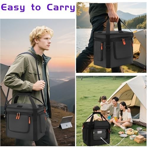 Portable Power Station Carrying Case – Soft Padded Travel Bag with Quick Access
