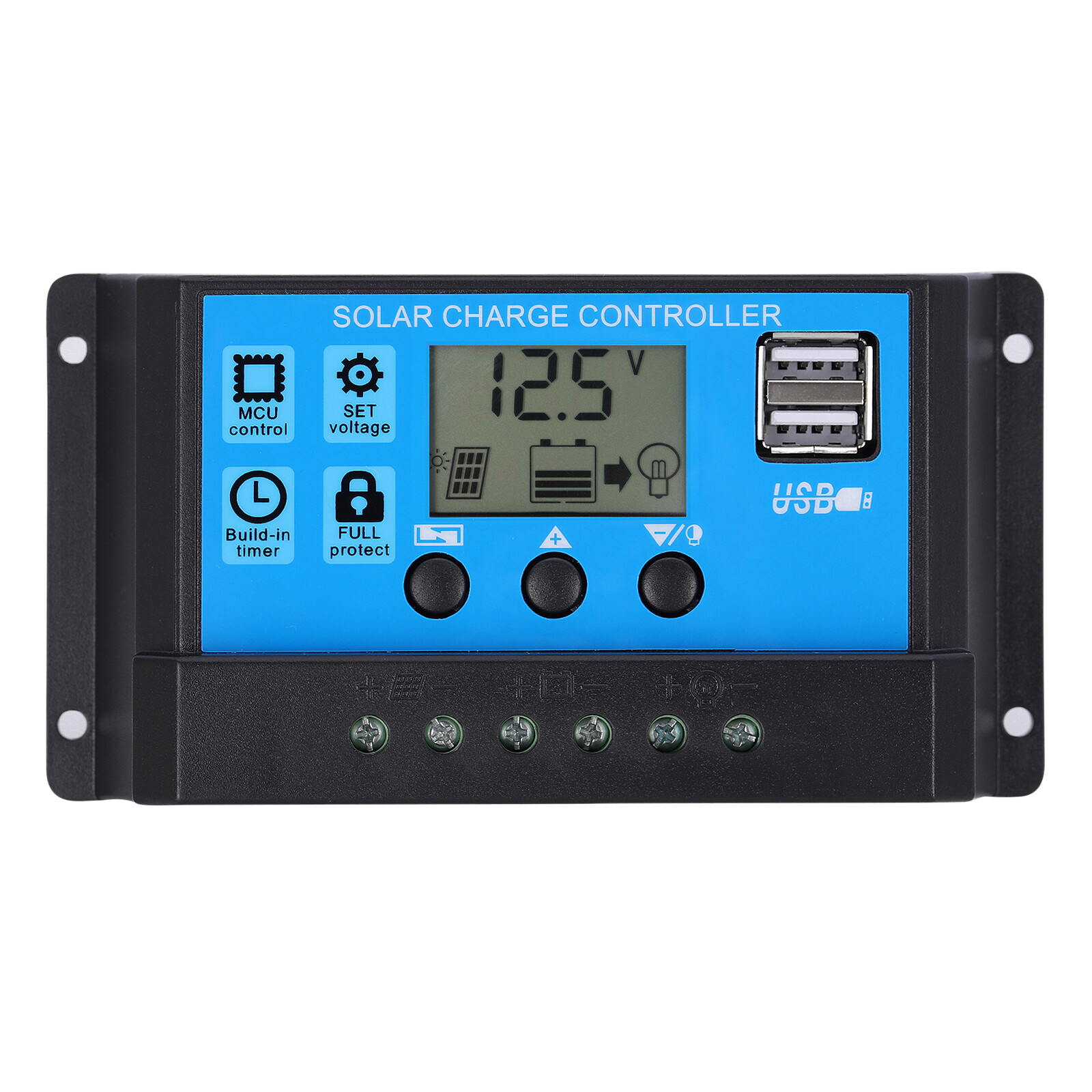 25W Solar Panel Kit 100A 12V Battery Charger with Controller For Cell Phone Fans