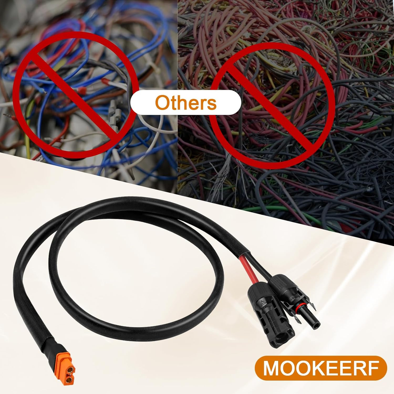 Solar to Xt60I Cable 10AWG with Flame Retardant Protective Sleeving – 10FT Solar