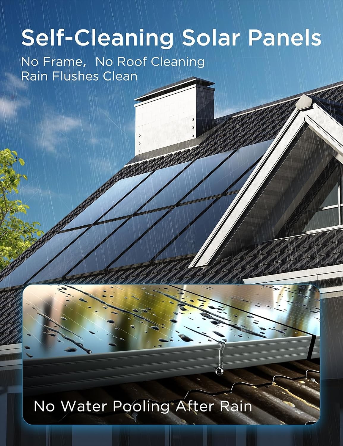 100 Watt Solar Panels 12/24V Solar Panel with Frame-Less Design &