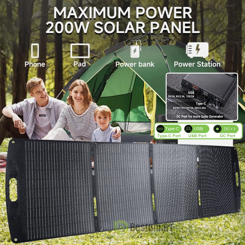 100W 200W 400W Foldable Solar Panel Solar Charger for RV Power Station Generator