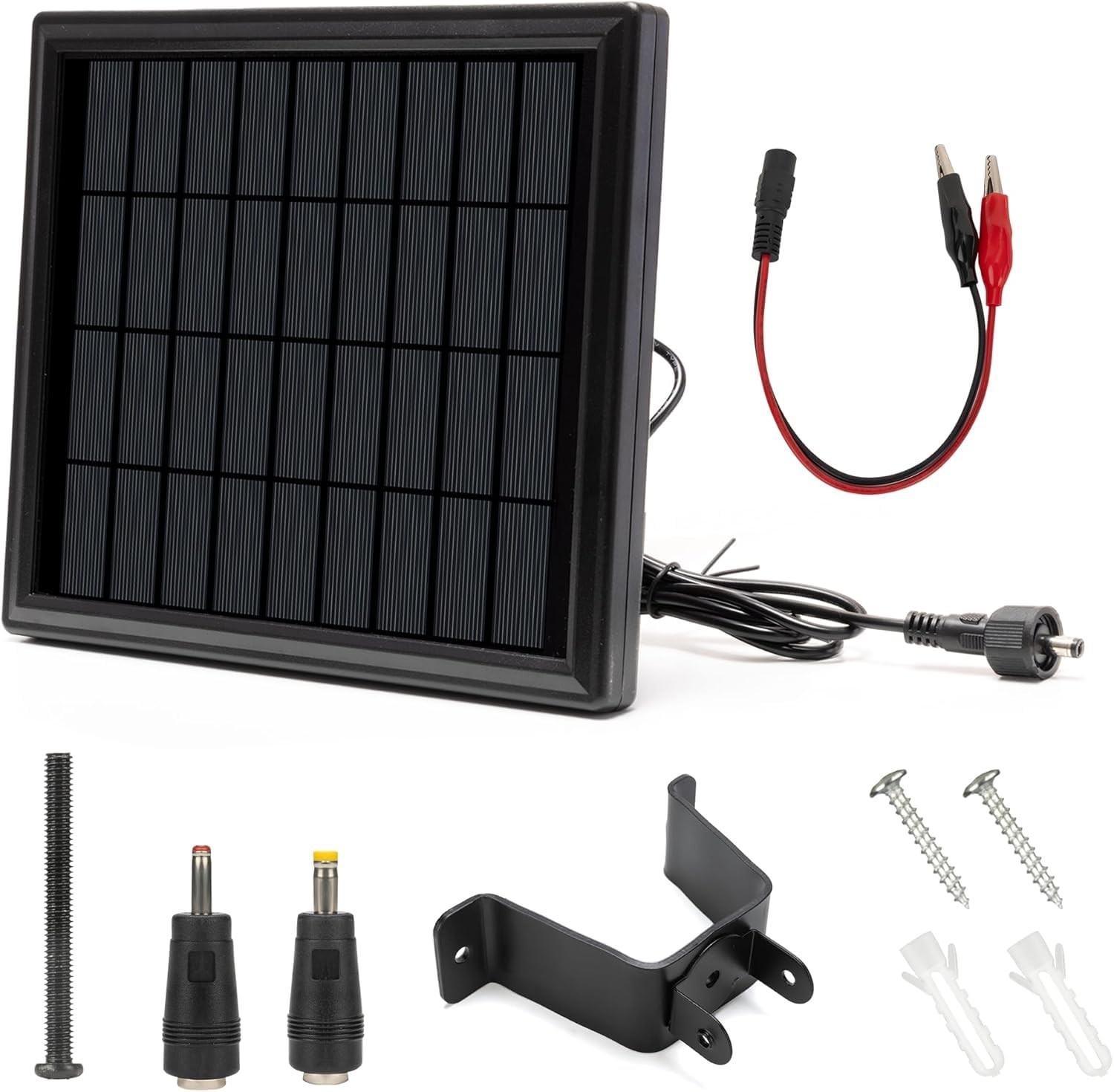 6V Solar Panel for Deer Feeder – 4.5W Waterproof Outdoor Kit, Alligator Clips, R