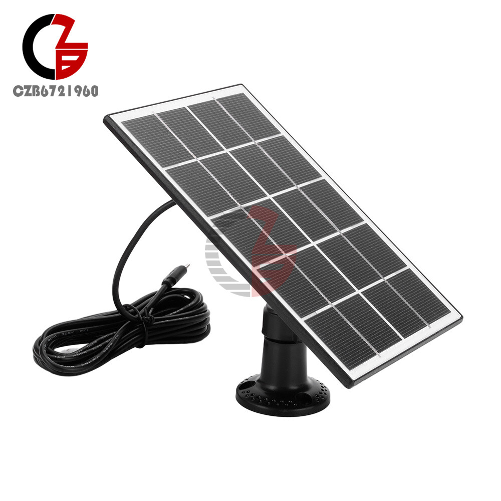 8W 5V Microcrystal Solar Panel with Mounting Brackets Security Camera Water Pump