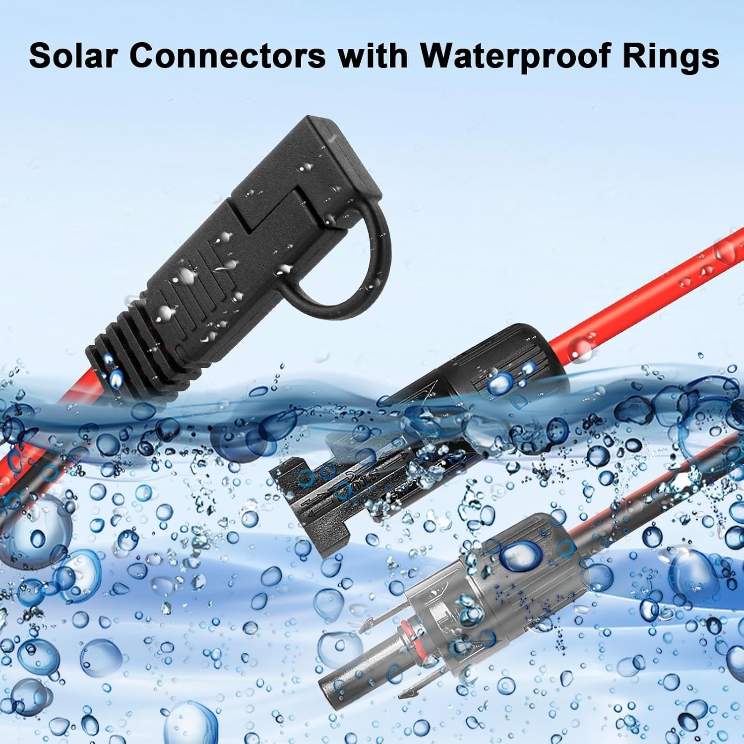 SAE to Solar Connector Cable with Polarity Adapter