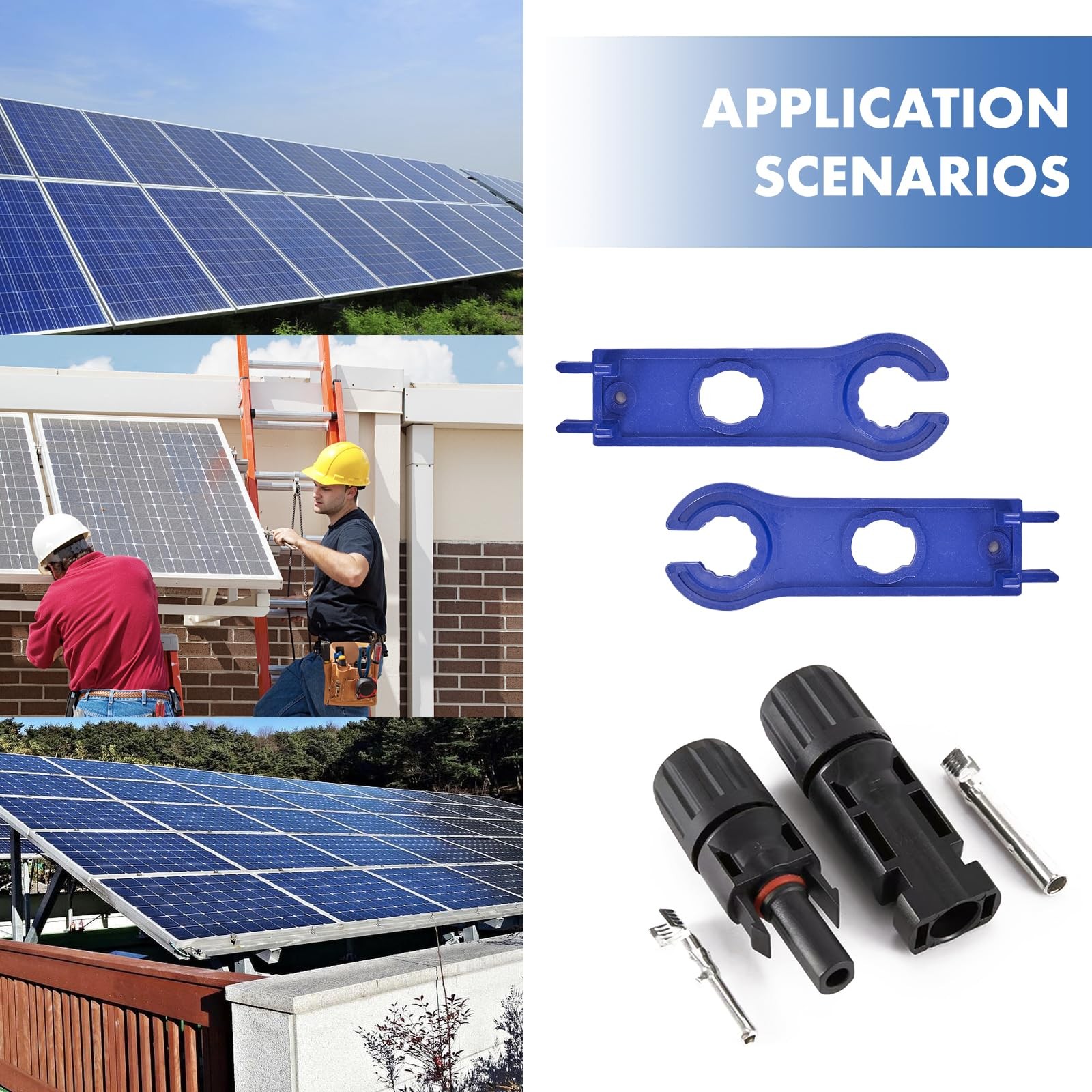 16 PCS Solar Panel Connectors, Male/Female IP67 Waterproof 1000V 30A Solar Ca…