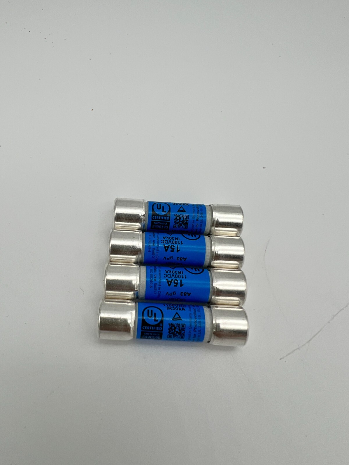 Fuse -Solar PV In-line fuse 1000v / 1100v 15A 10mm x 38mm UL listed