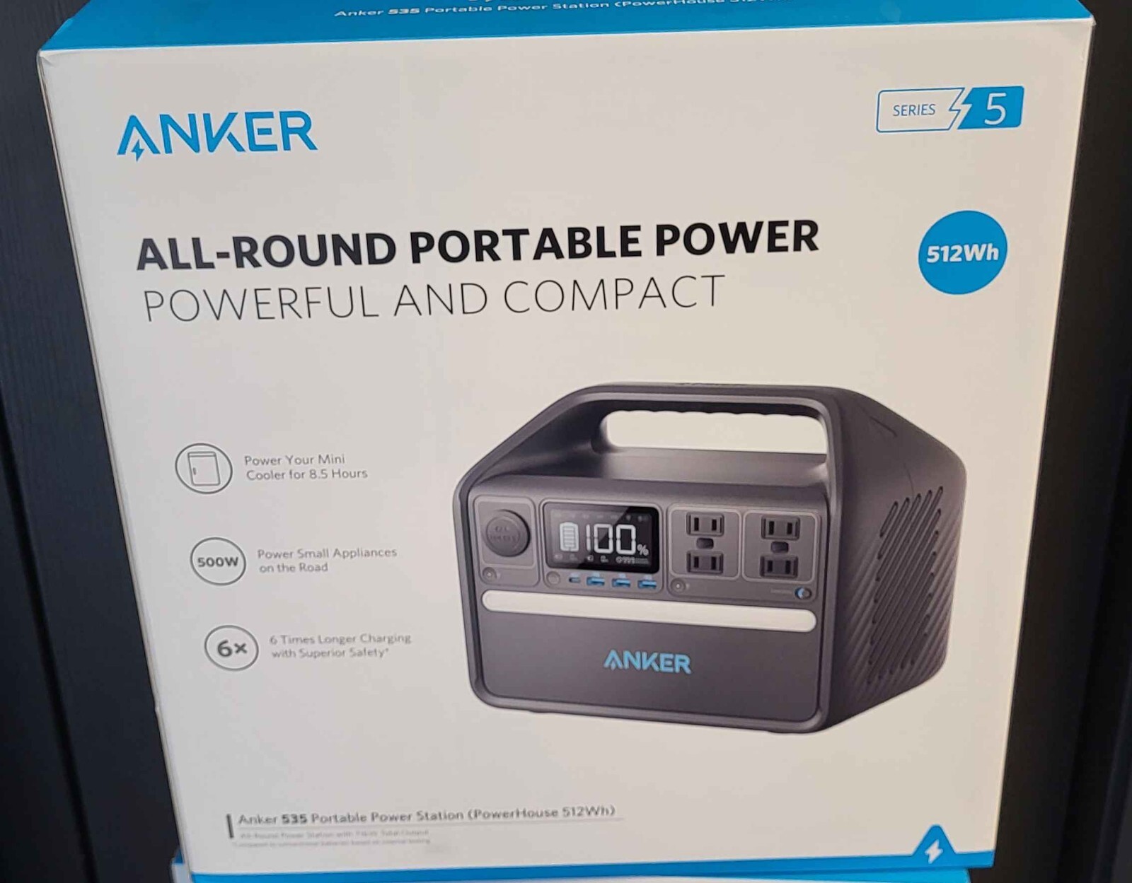 🔥🔥 Anker 535 Portable Power Station 512Wh Outdoor Solar Generator 500W 9Port