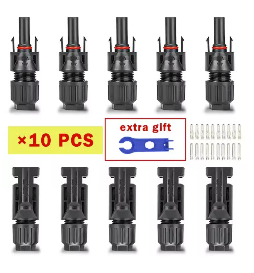Solar PV MC4 Connector Kit 1000V 30A 2.5-6mm² Plug Set