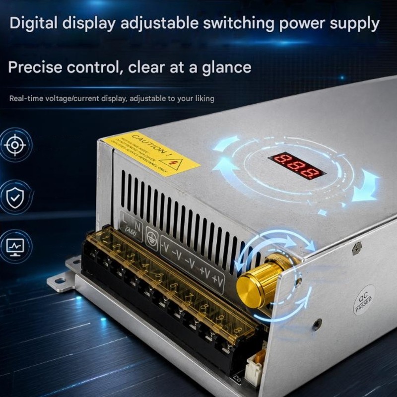1200W Power Supply Variable Voltages Current 0-200V Output 6-100A