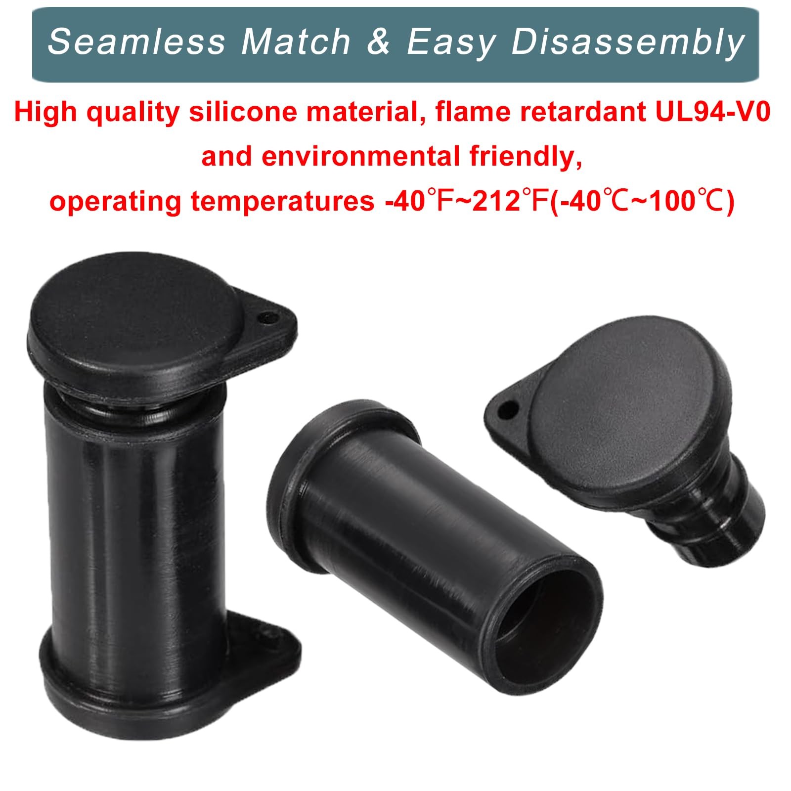 KarlKers Solar Connector Caps, IP67 Panel Cap 10-Pack, Black