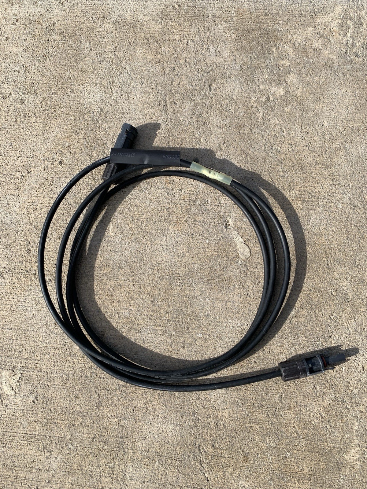 7 Feet 12 AWG Solar Panel Extension Cable PV Wire Solar Black Remanufactured
