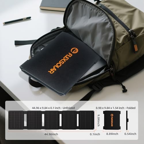 Portable Solar Panel Charger – Upgraded Fast Charging with USB-C PD2.0 – 40W
